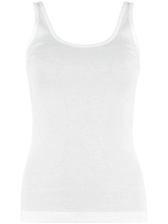 Vince ribbed knit vest - women - Modal/Pima Cotton - L - White