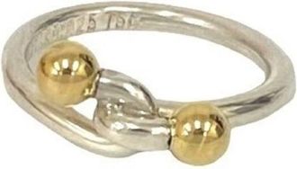 Tiffany & Co. Gold Silver Gold (18K) Silver 925 Band Ring (Pre-Owned)