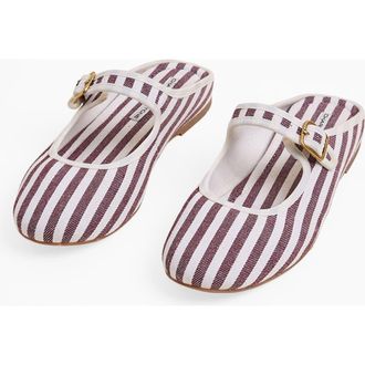 Charlotte Stone Willow Mary Jane Ballet Slide in Umber Stripe at Nordstrom, Size 13