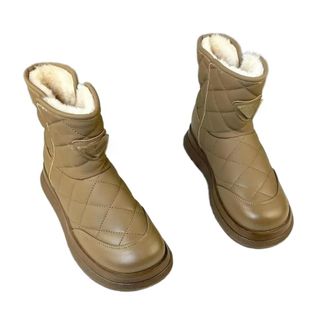 Generic QXDZSW Womens Winter Snow Boots Thickened Fleece Lined Casual Short Boot Waterproof Cotton Shoe Warm Leisure Boot