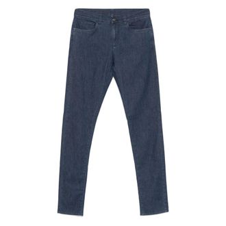 Canali Jeans, Heren, Blauw, L, Katoen, Katoenen Jeans met Zakken