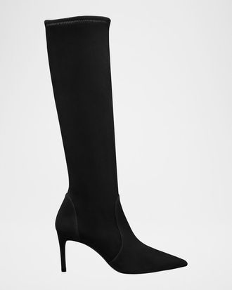 Stuart Weitzman 75mm Stuart Power Suede Knee-High Boots