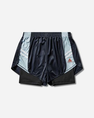 Martine Rose Double Football Shorts Blue / Navy