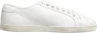 Dolce & Gabbana White Bianco Leather Men Low Top Sneakers Mens Shoes (Pre-Owned)