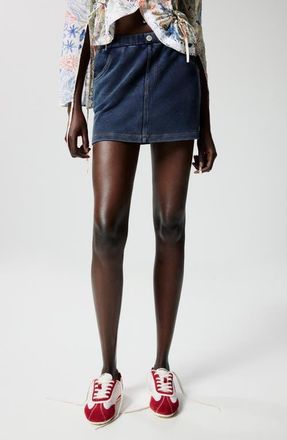 Desigual Nonstretch Denim Miniskirt in Blue at Nordstrom, Size X-Small