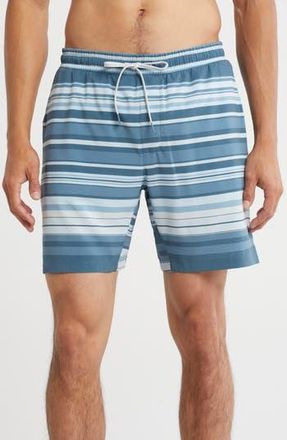 Faherty Shorelite Performance Swim Trunks in Icy Waters Ombre at Nordstrom Rack, Size Small