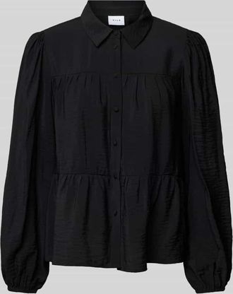 Vila Relaxed Fit Bluse im Stufen-Look Modell MARLOT MALI in Black, Gr&ouml;&szlig;e 34