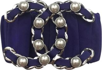 Chanel Pre-owned Belts, female, Purple, Size: ONE SIZE Pre-owned Vintage Nylon Belt