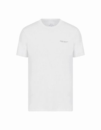 A|X Armani Exchange Mens Cotton Milano Print White T-Shirt - Size: 40