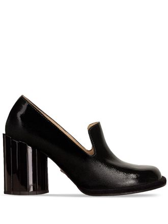 Ami round heel patent-leather loafers - Black