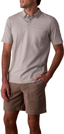 The Normal Brand Slub Pocket Polo in Sea Glass Stripe at Nordstrom, Size Xx-Large