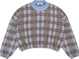 Rus Truien & Vesten, Dames, Veelkleurig, M, Jacquard Check Gebreide Trui