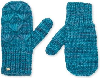 Lele Sadoughi Ski Town Motley Mittens in Peacock at Nordstrom