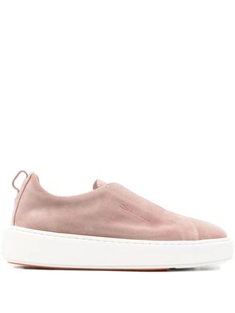 Santoni suede sneakers - Pink