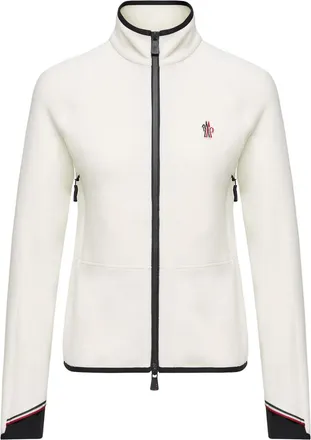 Moncler Moncler Fleece Zip-up Sweatshirt, Women, White, Size: M