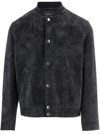 Yves Salomon Black Band Collar Jacket