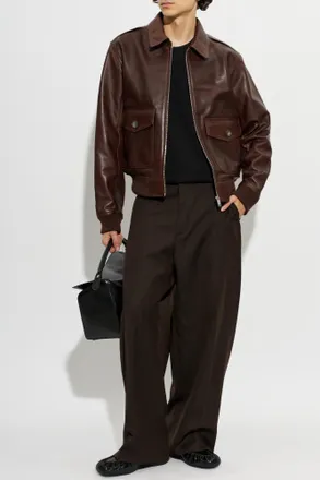 A.P.C. Leather Jacket, Mens, Brown