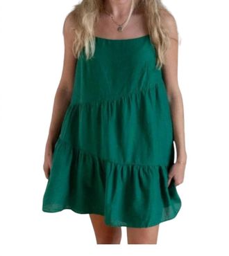 Velvet Suzie Spaghetti Strap Dress In Marsh