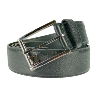 Louis Vuitton Pre-owned Belts, male, Black, Size: ONE SIZE Pre-owned Vintage Leather Belt