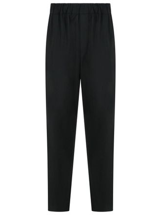 Laneus Black Virgin Wool Trousers