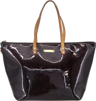 Louis Vuitton Bellevue Monogram Vernis Burgundy Patent_Leather Handbag (Pre-Owned)