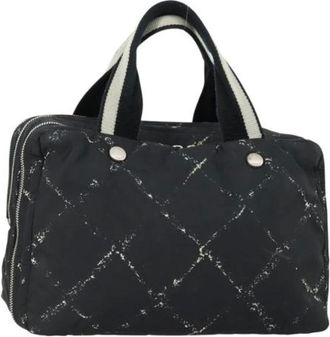 Chanel Pre-owned Handbags, female, Black, Size: ONE SIZE Pre-owned Nylon Handbag