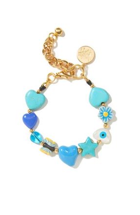 Venessa Arizaga Icy Heart Bracelet in Blue at Nordstrom