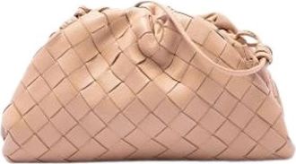 Bottega Veneta Pre-owned Mini Pouch - Dames - Vintage Clutch - Beige - ONE Size - Leer - Vintage