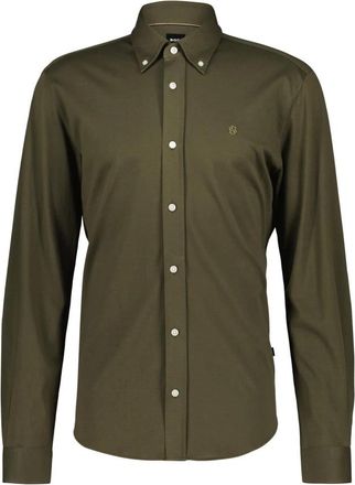 HUGO BOSS Roan Slim-Fit Shirt - Heren - Casual Overhemden - Groen - XL - Katoen - Overhemden