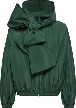 Moncler Moncler Pecher Taffeta Hooded Jacket, Women, Green, Size: 1