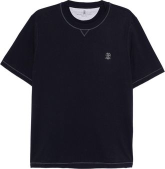 Brunello Cucinelli Logo Cotton T-Shirt-Uomo