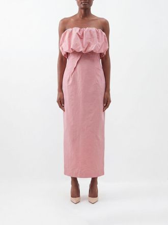 Magda Butrym Cotton and Silk Off-the-Shoulder Midi Sheath Dress