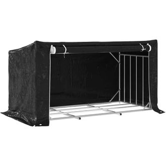 vidaXL Le&ntilde;ero Cubierta Lluvia 200,5x100,5x110,5 Cm Acero Galvanizado Vidaxl