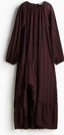 H&M Plissiertes Maxikleid - Red