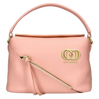 La Carrie Tassen, Dames, Roze, ONE Size, Leer, Leren Rits Tas