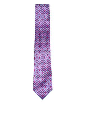 Ferragamo heart-print tie - men - Silk - One Size - Red