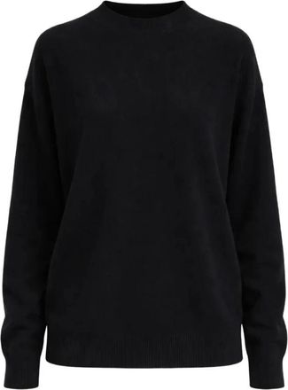 Tibi Anna Merino Wol Racerback Pullover met Uitsnijding - Dames - Ronde hals truien - Zwart - M - Wol - Truien & Vesten