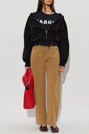 Maison Margiela T-shirt With Logo, Womens, Black