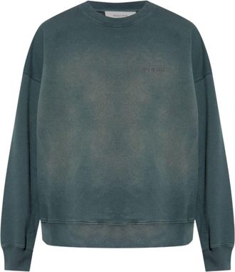 Golden Goose Moss Green Dyed Cotton Crewneck Sweatshirt