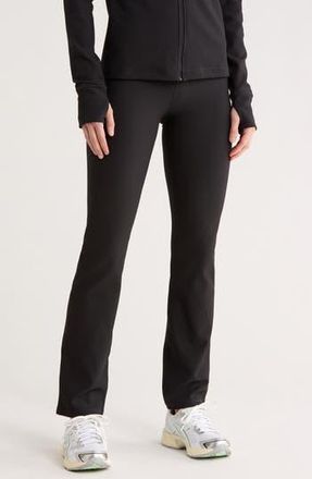 Zella Perform Rib High Waist Bootcut Leggings in Black at Nordstrom Rack, Size X-Large