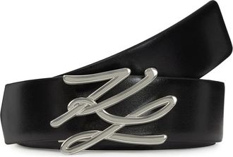 Karl Lagerfeld Cintura K Autograph reversibile - Nero