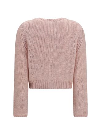 Forte_Forte Womens Cardigan Chunky Knit Lotus Silk Sweater