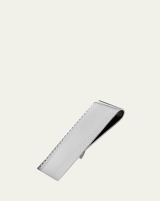 Bergdorf Goodman Mens Textured Edge Sterling Silver Money Clip