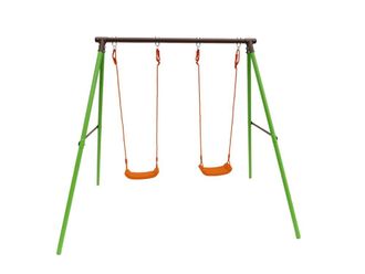 Habitat & Jardin Parque infantil de acero verde 227 x 156 x 196 cm