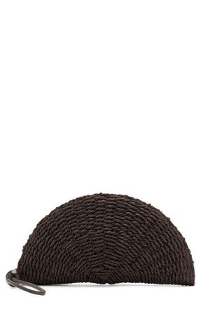 Mango Natural Fiber Wristlet in Chocolate at Nordstrom