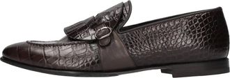 BARRETT Loafers met krokodillenprint - Heren - Loafers - Bruin - 42 1/2 EU - Leer - Schoenen