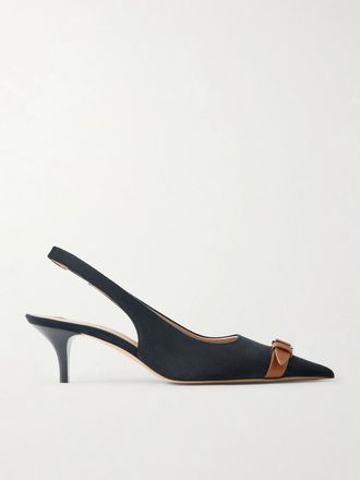 J.W.Anderson D&eacute;collet&eacute; Slingback In Velluto Con Finiture In Pelle E Fibbia - Nero