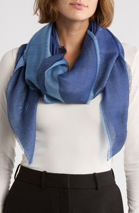 Rag & Bone Geo Dagger Wool Blend Square Scarf in Navy at Nordstrom