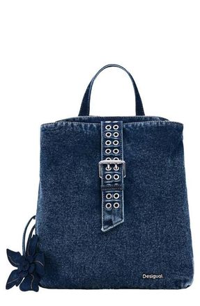Desigual Mini Denim Backpack in Dark Blue at Nordstrom