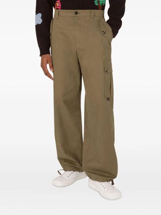 Moschino Mens Cargo Trousers - Khaki Cotton - Size EU 48 (Mens)